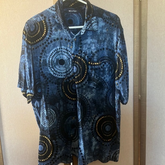 Puritan Other - Puritan Men's Blue Patterned Shirt large